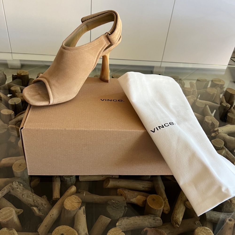 VINCE Quest Dune Suede Leather Sandals